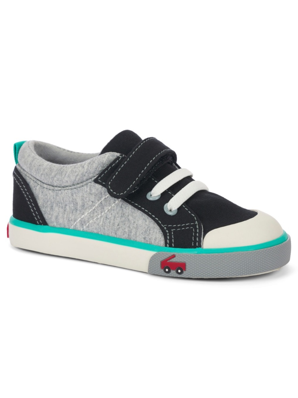 See Kai Run Tanner Sneaker, Gray Black, 9.5T